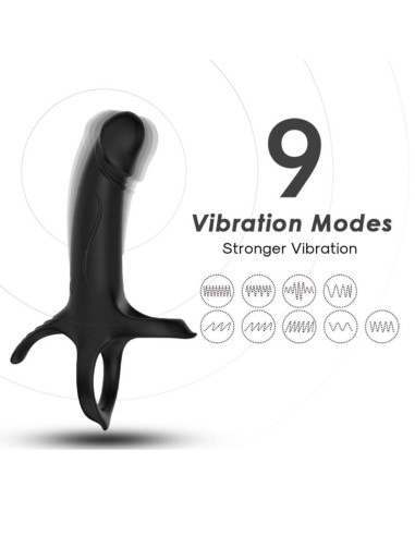 ARMONY DILDO WITH RING VIBRATOR BLACK