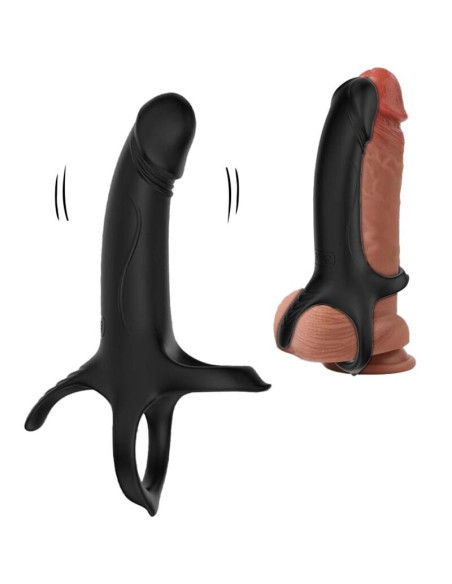 ARMONY DILDO WITH RING VIBRATOR BLACK
