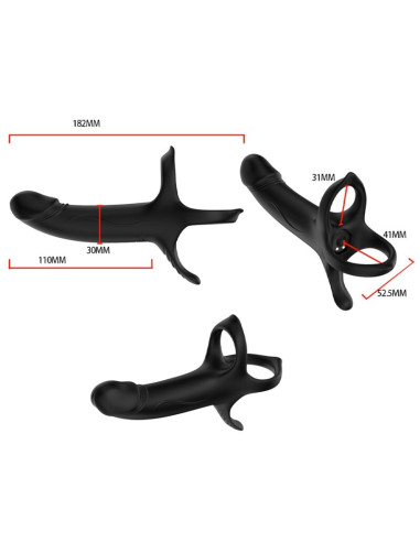 ARMONY DILDO WITH RING VIBRATOR BLACK