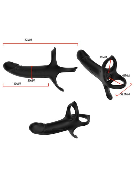 ARMONY DILDO WITH RING VIBRATOR BLACK