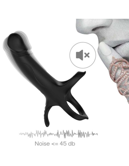 ARMONY DILDO WITH RING VIBRATOR BLACK