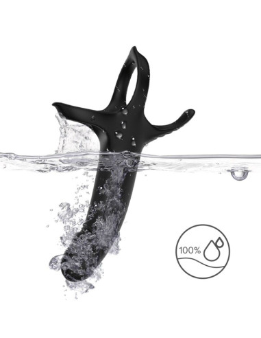 ARMONY DILDO WITH RING VIBRATOR BLACK