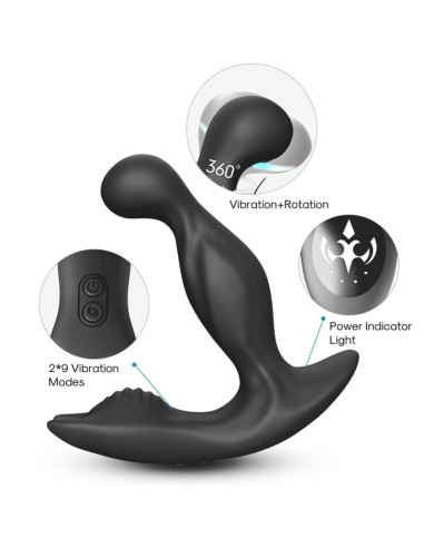ARMONY BAT KING VIBRATOR ANAL PROSTATE ROTATOR REMOTE CONTROL BLACK