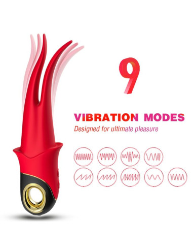ARMONY SHADOW VIBRATOR DOUBLE HEAD TEASING RED