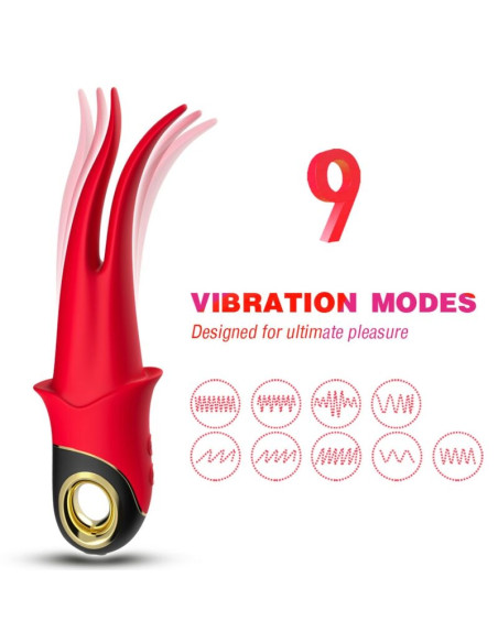 ARMONY SHADOW VIBRATOR DOUBLE HEAD TEASING RED