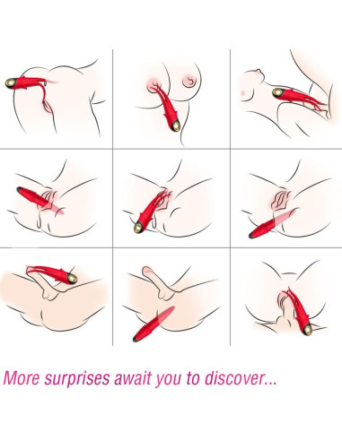 ARMONY SHADOW VIBRATOR DOUBLE HEAD TEASING RED