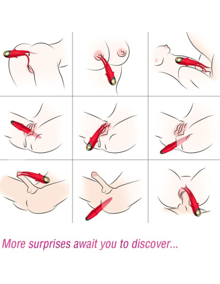 ARMONY SHADOW VIBRATOR DOUBLE HEAD TEASING RED