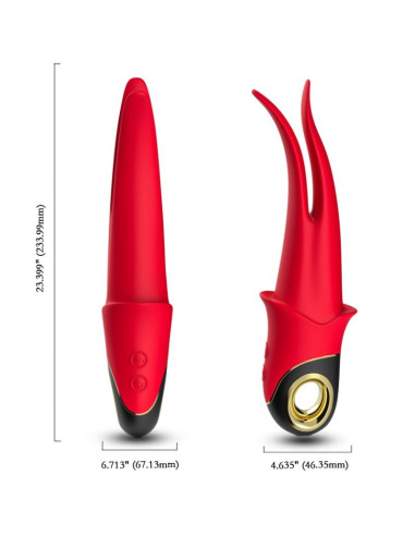 ARMONY SHADOW VIBRATOR DOUBLE HEAD TEASING RED