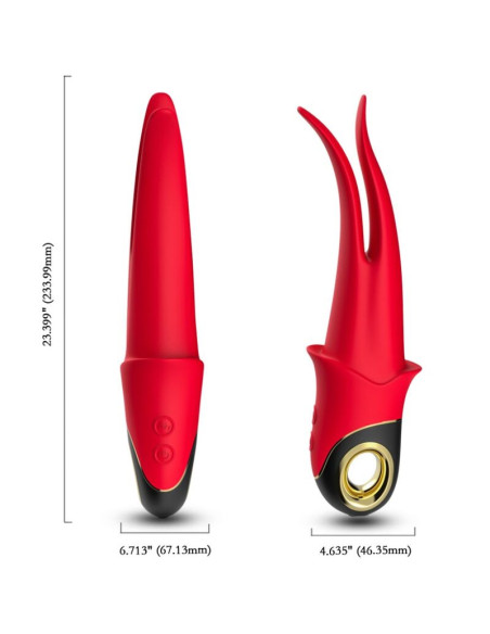 ARMONY SHADOW VIBRATOR DOUBLE HEAD TEASING RED