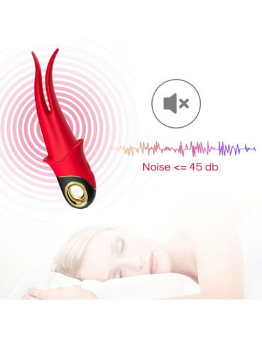ARMONY SHADOW VIBRATOR DOUBLE HEAD TEASING RED