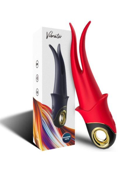 ARMONY SHADOW VIBRATOR DOUBLE HEAD TEASING RED