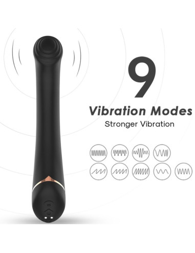 ARMONY VIBRATOR FALT HEAD SILICONE BLACK