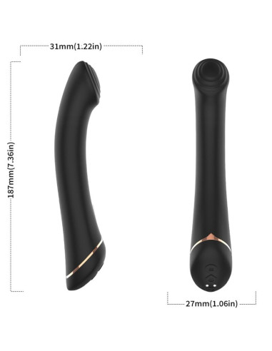 ARMONY VIBRATOR FALT HEAD SILICONE BLACK