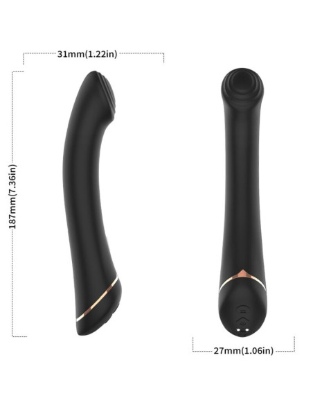 ARMONY VIBRATOR FALT HEAD SILICONE BLACK