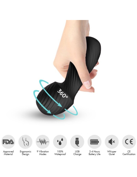 ARMONY DAZZLE MASSAGER VIBRATOR SMALL BLACK