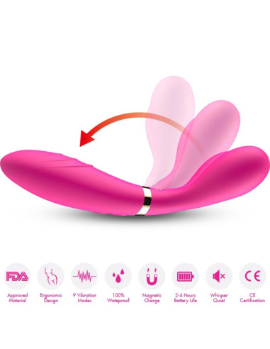 ARMONY Y WAND MASSAGER VIBRATOR DOUBLE HEAD FUCHSIA