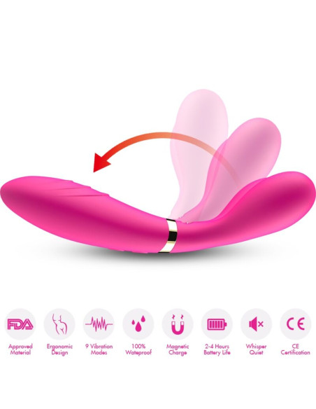 ARMONY Y WAND MASSAGER VIBRATOR DOUBLE HEAD FUCHSIA