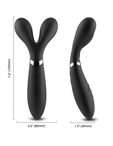 ARMONY Y WAND MASSAGER VIBRATOR DOUBLE HEAD BLACK