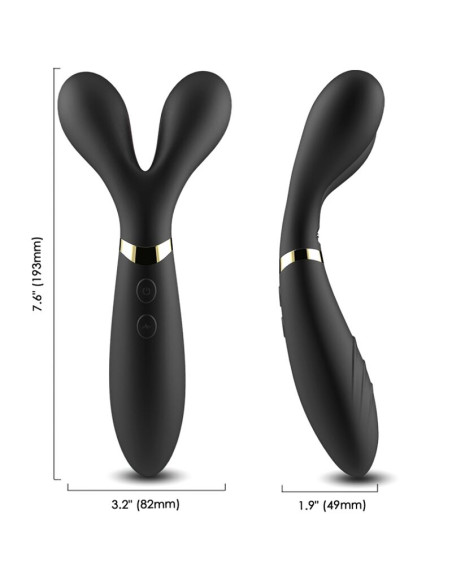 ARMONY Y WAND MASSAGER VIBRATOR DOUBLE HEAD BLACK
