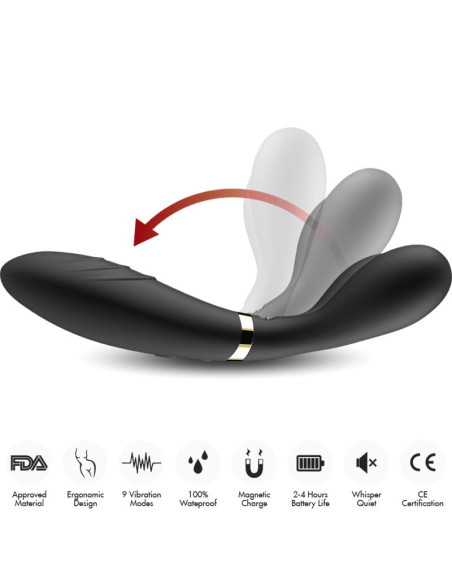 ARMONY Y WAND MASSAGER VIBRATOR DOUBLE HEAD BLACK