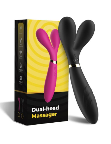 ARMONY Y WAND MASSAGER VIBRATOR DOUBLE HEAD BLACK