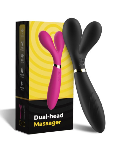 ARMONY Y WAND MASSAGER VIBRATOR DOUBLE HEAD BLACK