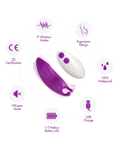 ARMONY HONEYBEE WEARABLE PANTIES VIBRATOR G SPOT REMOTE CONTROL FUCHSIA