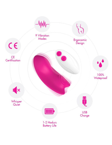 ARMONY BUTTERFLY WEARABLE PANTIES VIBRATOR REMOTE CONTROL PINK