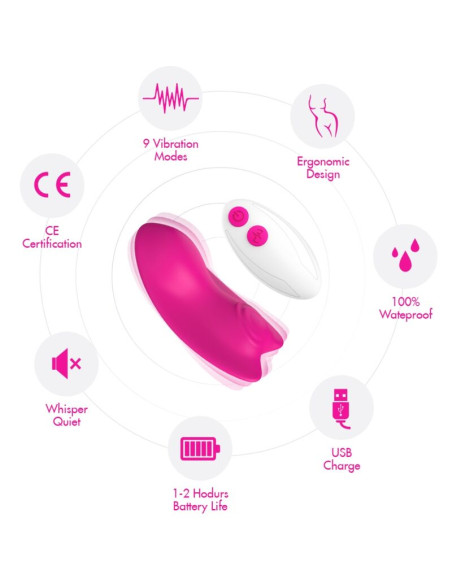 ARMONY BUTTERFLY WEARABLE PANTIES VIBRATOR REMOTE CONTROL PURPLE