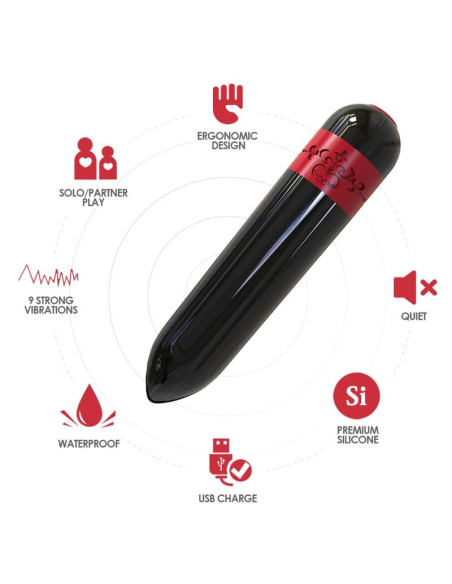 ARMONY ROCKET VIBRATOR BULLET REMOTE CONTROL BLACK