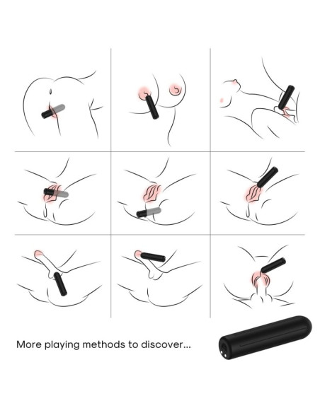 ARMONY WARHEAD VIBRATOR BULLET BLACK 2 CM x 88 CM