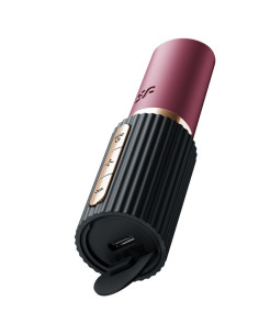 SATISFYER DEEP KISS WAVE CLITORIS STIMULATOR GARNET BLACK