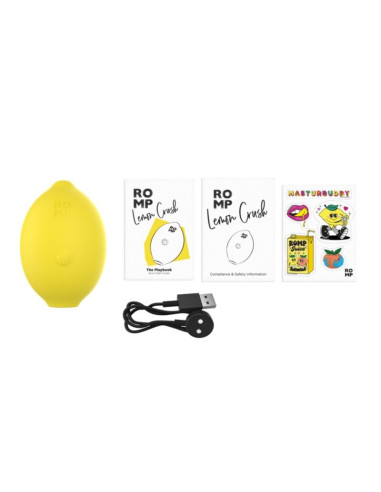 ROMP LEMON CRUSH PLEASURE AIR CLITORAL STIMULATOR YELLOW