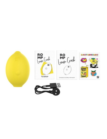 ROMP LEMON CRUSH PLEASURE AIR CLITORAL STIMULATOR YELLOW
