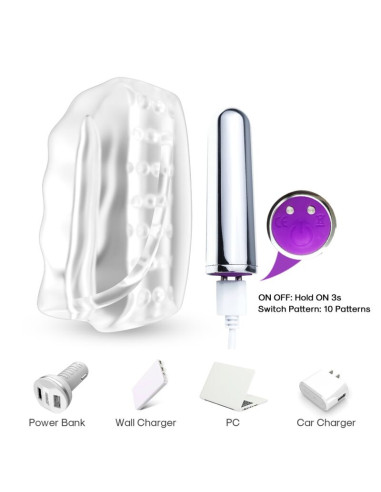 ARMONY MASTER MASTURBATOR VIBRATOR TRANSPARENTE