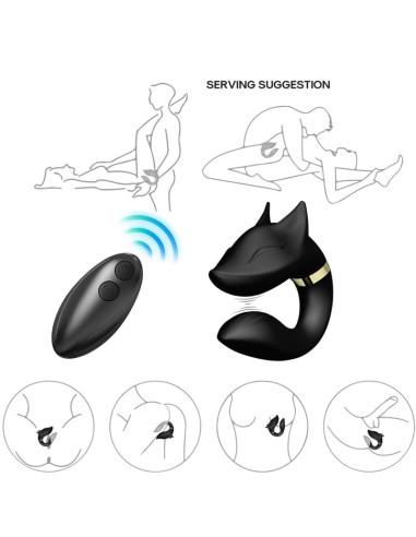 ARMONY FOX VIBRATOR FOR COUPLES REMOTE CONTROL BLACK