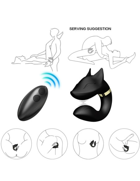 ARMONY FOX VIBRATOR FOR COUPLES REMOTE CONTROL BLACK