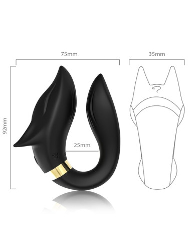 ARMONY FOX VIBRATOR FOR COUPLES REMOTE CONTROL BLACK
