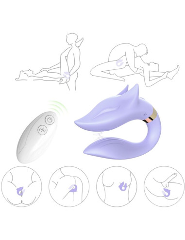 ARMONY FOX VIBRATOR FOR COUPLES REMOTE CONTROL PURPLE