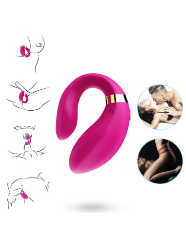 ARMONY CRESCENT VIBRATOR FOR COUPLES REMOTE CONTROL FUCHSIA