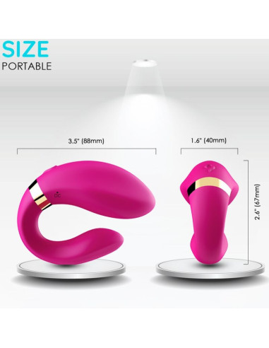 ARMONY CRESCENT VIBRATOR FOR COUPLES REMOTE CONTROL FUCHSIA