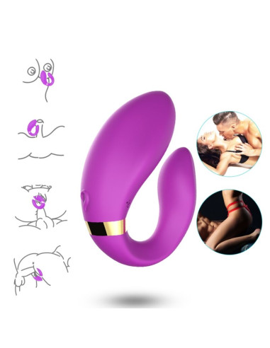 ARMONY CRESCENT VIBRATOR FOR COUPLES REMOTE CONTROL PURPLE