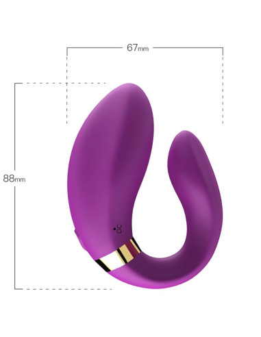 ARMONY CRESCENT VIBRATOR FOR COUPLES REMOTE CONTROL PURPLE