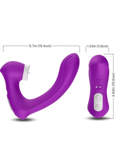 ARMONY SECRETKISS LICKING VIBRATING CLIT VIBRATOR CURVED PURPLE