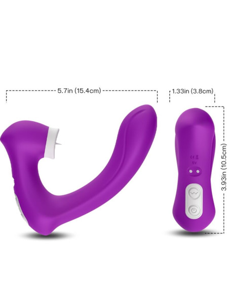ARMONY SECRETKISS LICKING VIBRATING CLIT VIBRATOR CURVED PURPLE