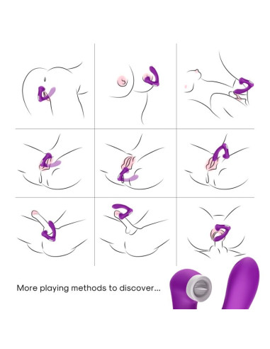ARMONY SECRETKISS LICKING VIBRATING CLIT VIBRATOR CURVED PURPLE