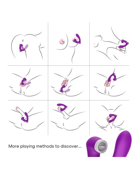 ARMONY SECRETKISS LICKING VIBRATING CLIT VIBRATOR CURVED PURPLE
