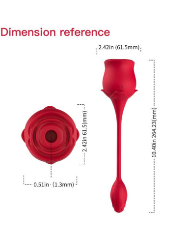 ARMONY PINK CLITORIS SUCKER VIBRATOR 10 MODES RED