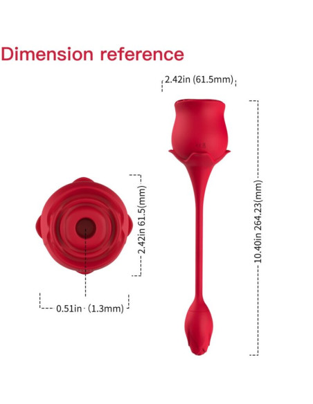 ARMONY PINK CLITORIS SUCKER VIBRATOR 10 MODES RED