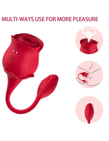 ARMONY PINK CLITORIS SUCKER VIBRATOR 10 MODES RED